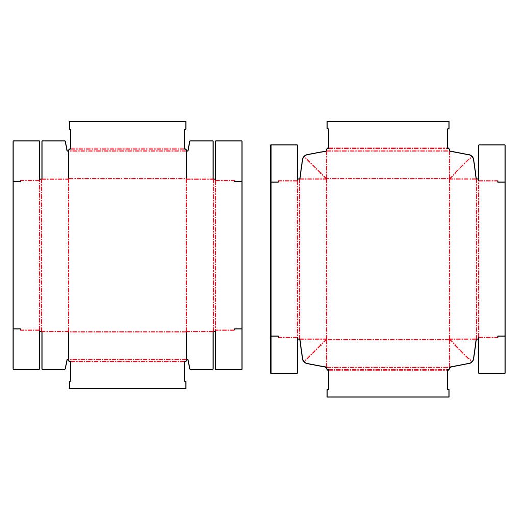 身蓋の箱段ボール